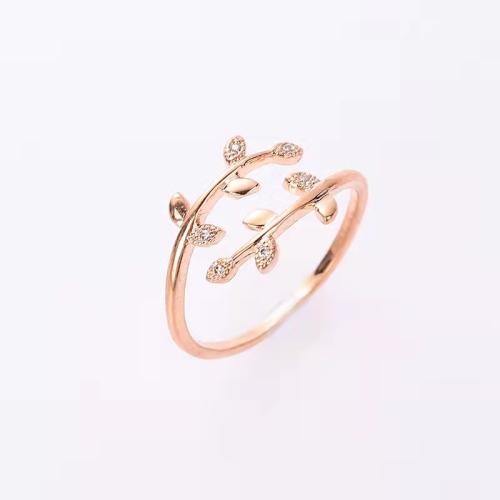 Brass δάχτυλο του δακτυλίου, Ορείχαλκος, κοσμήματα μόδας & για τη γυναίκα & με στρας, περισσότερα χρώματα για την επιλογή, Μέγεθος:7, Sold Με PC