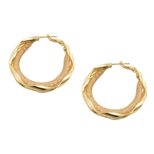 Brass Leverback Earring, fashion jewelry & for woman, 40x7x40mm, Sold By Pair