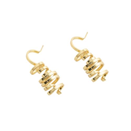 Brass Stud Earring, fashion jewelry & for woman, 40x14.50x25.50mm, Sold By Pair