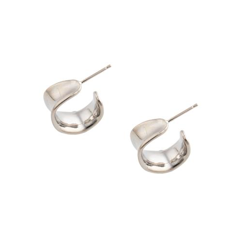 Brass Stud Earring, fashion jewelry & for woman, 18.50x10x26.50mm, Sold By Pair
