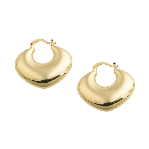 Messing Spring hoop oorbellen, Hart, mode sieraden & voor vrouw, 29.50x7.50x30.50mm, Verkocht door pair