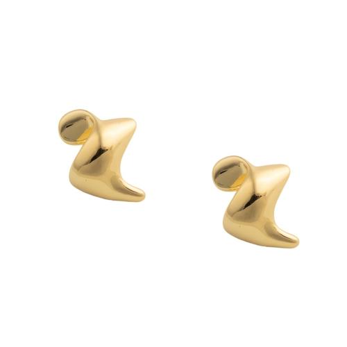 Brass Stud Earring, fashion jewelry & for woman, 43x36.50x33.50mm, Sold By Pair