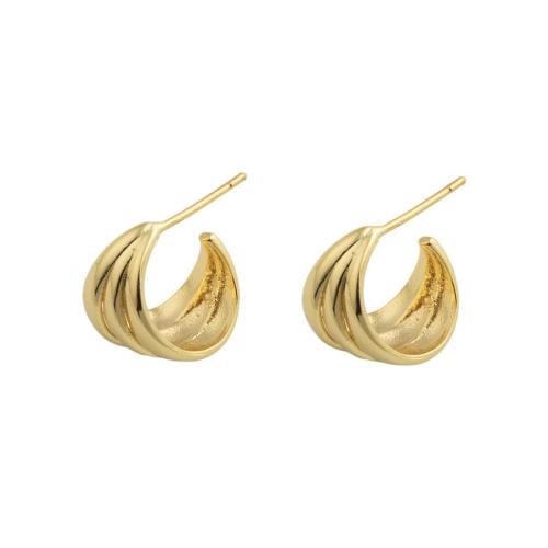 Brass Stud Earring, fashion jewelry & for woman, 15.50x11.50x20mm, Sold By Pair