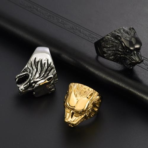 Anel de dedo de aço inoxidável, Aço inoxidável 304, polido, joias de moda & tamanho diferente para a escolha & para o homem, Mais cores pare escolha, vendido por PC