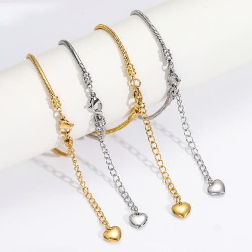 Stainless Steel Jewelry Bracelet, 304 Stainless Steel, fashion jewelry & different length for choice & for woman, more colors for choice, Sold By PC