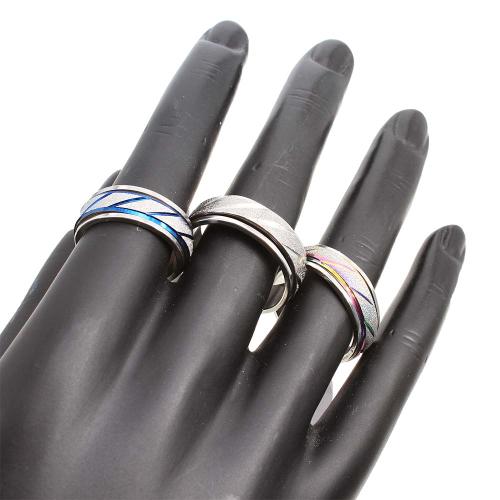 Stainless Steel Finger Ring, 304 Stainless Steel, plated, fashion jewelry & different designs for choice, more colors for choice, 36PCs/Box, Sold By Box