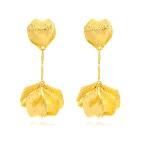 Zinc Alloy Drop Earrings Flower plated fashion jewelry nickel lead & cadmium free Sold By Pair