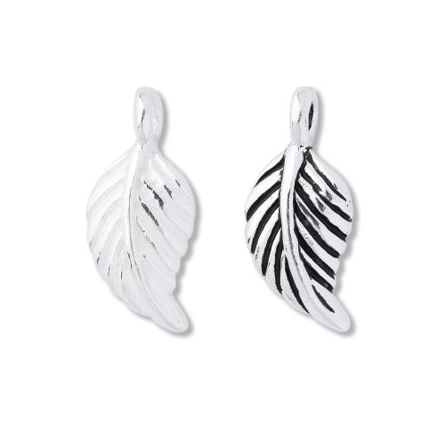 925 Sterling Silver Pendant, Leaf, DIY, more colors for choice, Sold By PC