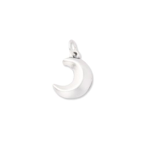 925 Sterling Silver Pendant Moon DIY silver color Sold By PC