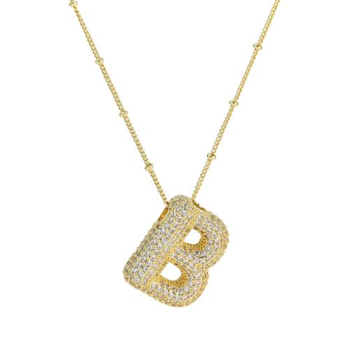 Cubic Zirconia Micro Pave Brass Pendant plated & micro pave cubic zirconia & for woman golden Sold By PC