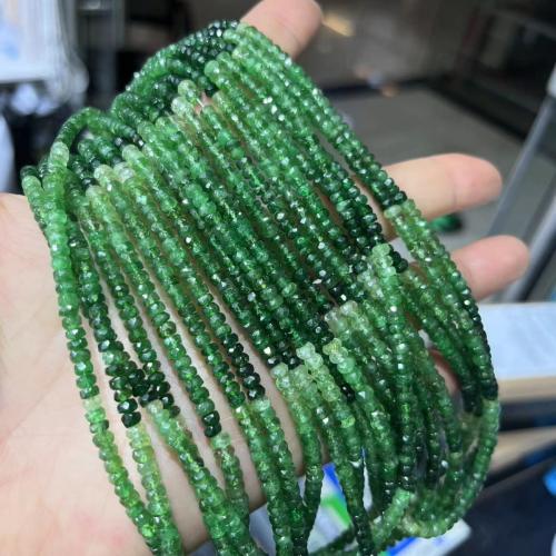 Tsavorite Beads, polished, DIY & faceted, 2.50x4mm, Sold Per Approx 39 cm Strand