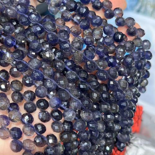 Perles bijoux en pierres gemmes, Iolite, poli, DIY & facettes, 6.50x6.50mm, Vendu par Environ 20 cm brin