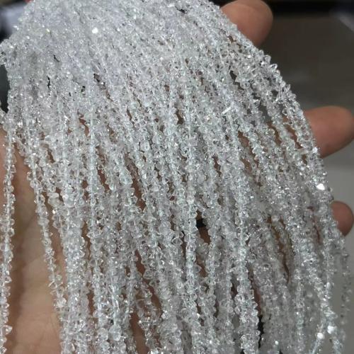 Gemstone Jewelry Beads, Herkimer Diamond, polished, DIY & different size for choice, silver color, Sold Per Approx 38-40 cm Strand