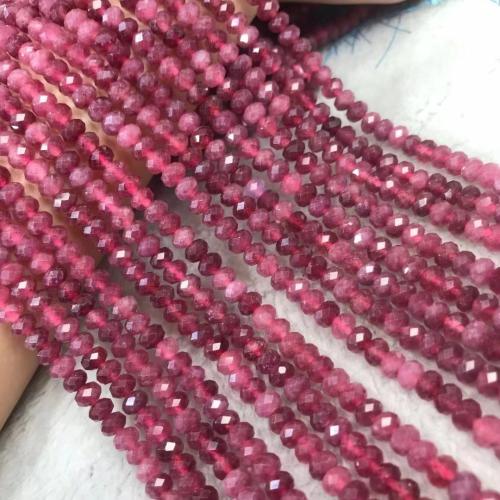 Gemstone Jewelry Beads, Tourmaline, polished, DIY & faceted, pink, 4x6mm, Sold Per Approx 38-40 cm Strand