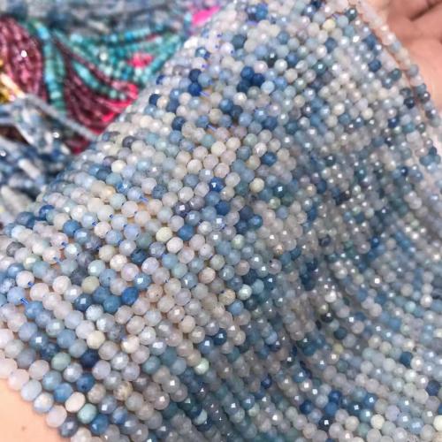 Perles bijoux en pierres gemmes, K2 Jasper, poli, DIY & facettes, bleu, 3x4mm, Vendu par Environ 38-40 cm brin