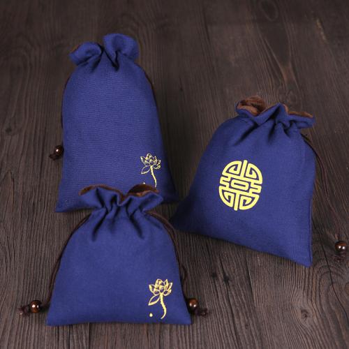 Jewelry Pouches Bags Cloth vintage  blue Sold By PC