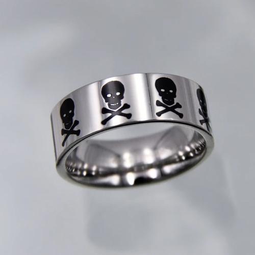 Titanium Steel Finger Ring polished fashion jewelry & Unisex  original color Sold By PC