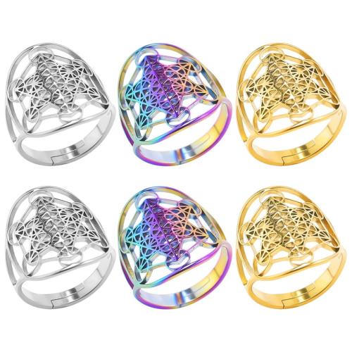 Vinger Ring in edelstaal, 304 roestvrij staal, mode sieraden & uniseks & hol, meer kleuren voor de keuze, Maat:8, Verkocht door PC