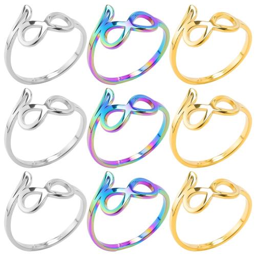 Stainless Steel Finger Ring, 304 Stainless Steel, Flat Round, Vacuum Ion Plating, fashion jewelry & Unisex & hollow, more colors for choice, US Ring Size:8, Sold By PC