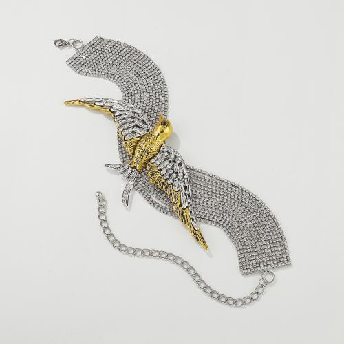 Kragen Halskette, Eisen, schlucken, Modeschmuck & für Frau & mit Strass, keine, Länge:ca. 25-29 cm, verkauft von PC