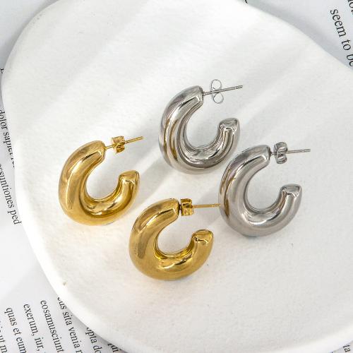 Edelstahl Ohrringe, 304 Edelstahl, Modeschmuck & für Frau, keine, 24x28mm, verkauft von Paar