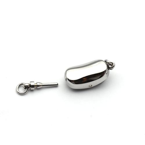 304 Stainless Steel Connector Setting, Bean, polished, DIY, original color, 20x8x7mm, 10PCs/Bag, Sold By Bag