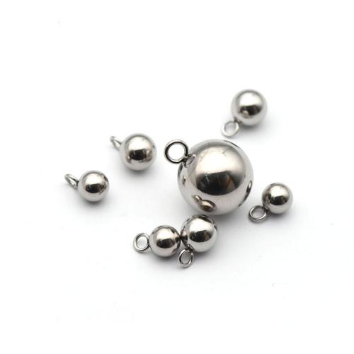 Stainless Steel Pendants 304 Stainless Steel Round polished DIY original color Approx Sold By Bag