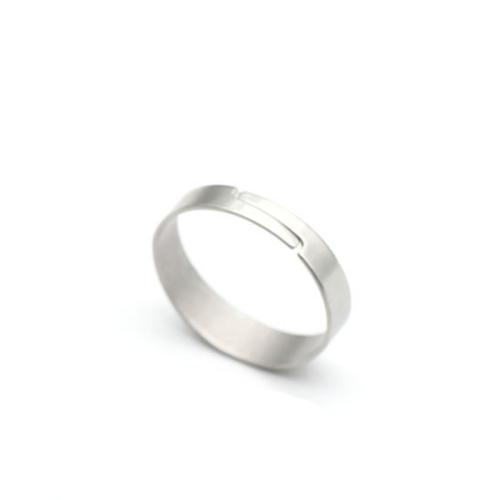 Rozsdamentes acél Finger Ring, 304 rozsdamentes acél, Fánk, csiszolt, DIY & különböző méretű a választás, az eredeti szín, Kb 1000PC-k/Bag, Által értékesített Bag