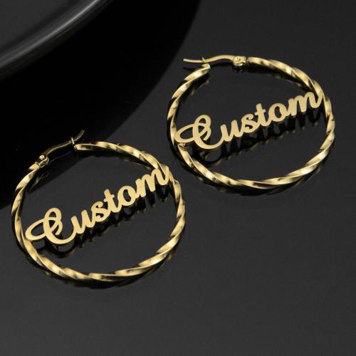 Stainless Steel Lever Back Earring 304 Stainless Steel Round plated & Customized & for woman Sold By Pair