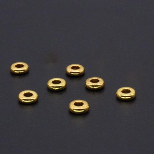 Zinc Alloy Spacer Beads Round gold color plated DIY nickel lead & cadmium free Sold By Bag
