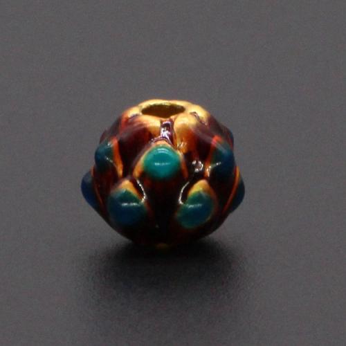 Tibetan Style Jewelry Beads, gold color plated, DIY & enamel, nickel, lead & cadmium free, Sold By PC
