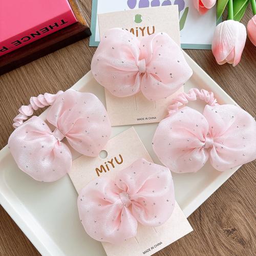 Mixed Hair Accessories, Cloth, handmade, Girl & different styles for choice, Hair clip :5cm, bow :10cm., Sold By PC