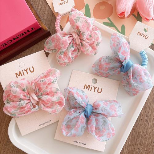 Mixed Hair Accessories, Gauze, with Tibetan Style, handmade, Girl & different styles for choice, more colors for choice, 50mm, Sold By PC