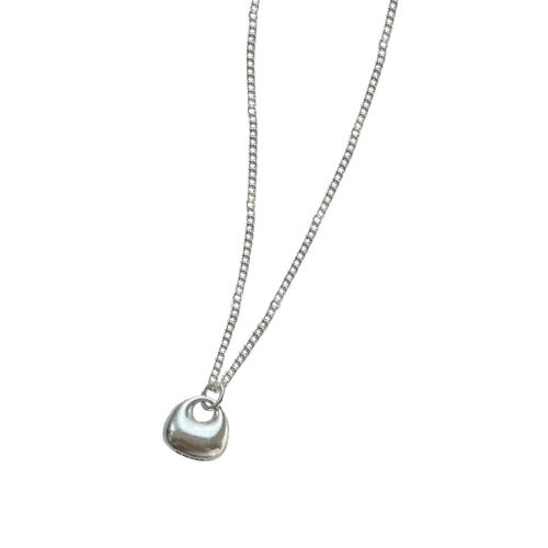 Sterling Silber Halsketten, 925 Sterling Silber, für Frau, Platin Farbe, Länge:ca. 41-50 cm, verkauft von PC