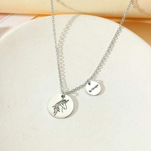 Stainless Steel Jewelry Necklace 304 Stainless Steel with 5cm extender chain polished for woman silver color Length 45 cm Sold By PC