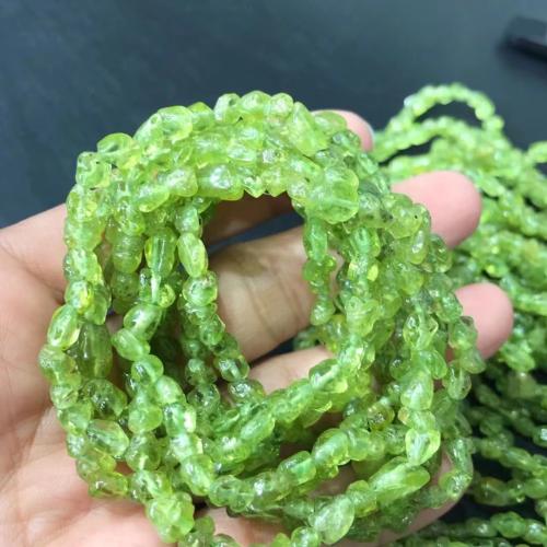 Gemstone Jewelry Beads, Peridot Stone, with Plastic Pearl, Nuggets, polished, DIY & different materials for choice, Sold Per Approx 20-22 cm Strand