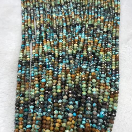 Perles turquoises, turquoise naturelle, poli, DIY & facettes, 4x6mm, Vendu par Environ 38-40 cm brin