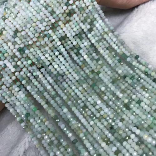 Jadeit Perlen, poliert, DIY & verschiedene Größen vorhanden & facettierte, hellblau, verkauft per ca. 38-40 cm Strang