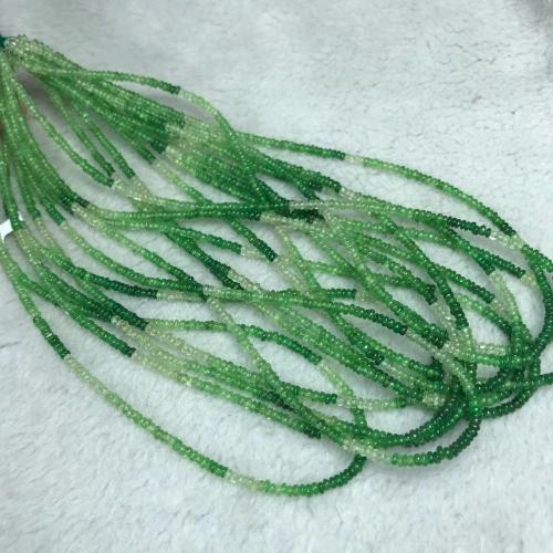 Gemstone Jewelry Beads Tsavorite polished gradient color & DIY olive 3mm Sold Per Approx 40 cm Strand
