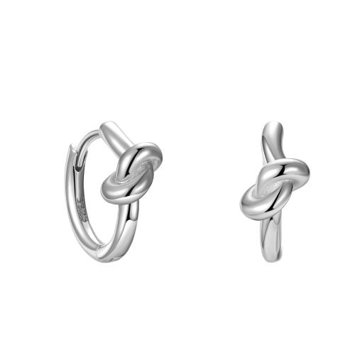 925 Sterling Silver Huggie Hoop Earring, for woman & hollow, more colors for choice, 6x15mm, Sold By Pair