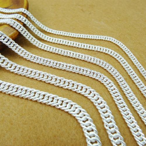 Sterling Silver řetězy, 925 Sterling Silver, DIY & různé velikosti pro výběr, stříbro, Prodáno By G