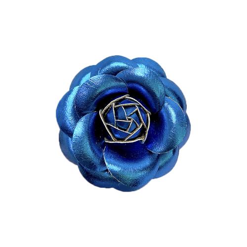 Fashion Brooch Jewelry, PU Leather, Rose, handmade, for woman, more colors for choice, Sold By PC