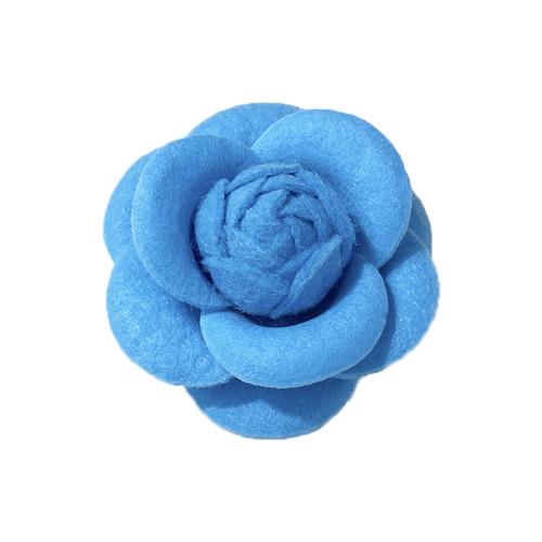 Fashion Brooch Jewelry, Cloth, with Tibetan Style, Flower, handmade, for woman, more colors for choice, 50mm, Sold By PC
