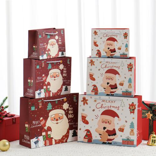 Weihnachtsgeschenkbeutel, Papier, verschiedene Größen vorhanden & verschiedene Muster für Wahl, keine, verkauft von PC
