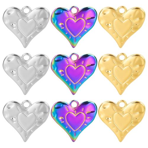 Fashion Stainless Steel Jewelry Sets, 304 Stainless Steel, Heart, Vacuum Ion Plating, fashion jewelry & Unisex & different styles for choice, more colors for choice, 25x24mm, Length:Approx 50 cm, Sold By PC