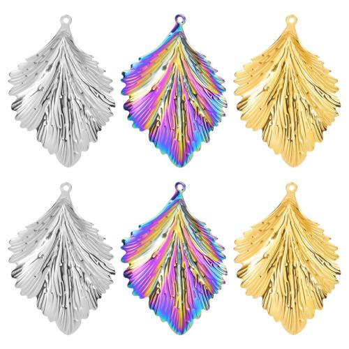 Fashion Stainless Steel Jewelry Sets 304 Stainless Steel Leaf Vacuum Ion Plating fashion jewelry & Unisex Length Approx 50 cm Sold By PC