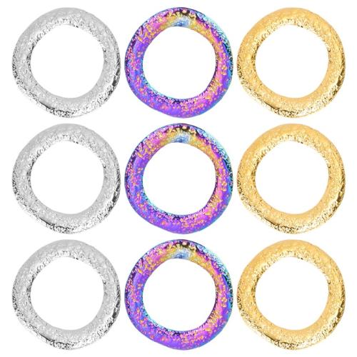 Stainless Steel Pendants, 304 Stainless Steel, Donut, Vacuum Ion Plating, fashion jewelry & DIY & hollow, more colors for choice, 31x33mm, Sold By PC