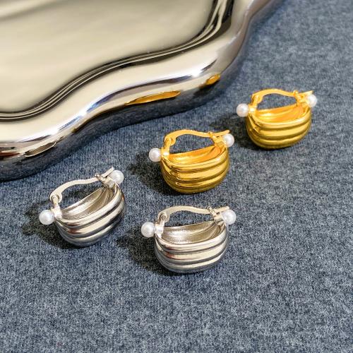 Messing Leverback Ohrring, mit Kunststoff Perlen, Modeschmuck & verschiedene Stile für Wahl & für Frau, verkauft von Paar