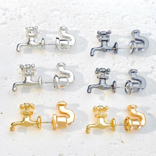 Zinc Alloy Stud Earring Tap plated fashion jewelry & for woman Sold By Pair