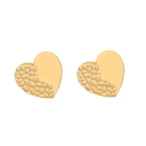 304 Stainless Steel Stud Earring, gold color plated, different styles for choice & for woman, Sold By Pair